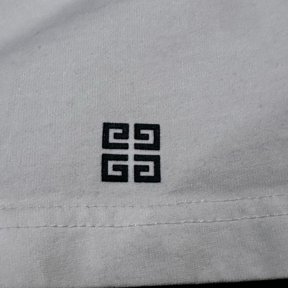 Givenchy White Tee with Black Logo - Picture 9 of 12